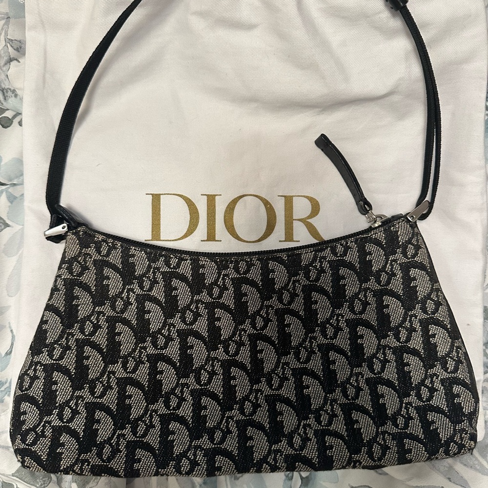 Vintage Dior Trotter Pochette Shoulder Bag